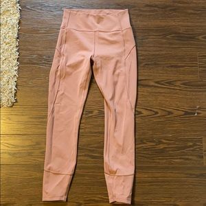 High rise rose colour lulu leggings